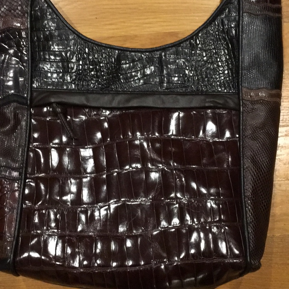 Sharif Mixed Media Adjustable Strap Slim Purse - Picture 3 of 7